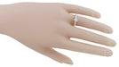 Mid-Century 1950's Vintage Diamond Engagement Ring in 14K White Gold – Elevated Illusion Setting