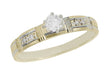 Mondria Vintage Diamond Engagement Ring in 10 Karat Yellow Gold