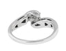 Secret Hearts Diamond Twist Engagement Ring in 14 Karat White Gold - Circa 1980's