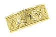 Grapes and Grape Leaves 8mm Wide Heavy Wedding Band in 14 Karat Yellow Gold