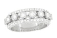 Galaxy of Love Diamond Anniversary / Wedding Band in 14 Karat White Gold - 7mm Wide