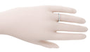 Maeve Mid Century Modern Narrow Straightline 5 Diamond Vintage Wedding Band in Platinum