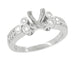 Fleur De Lis Eternal Stars Art Deco 2 Carat Princess Cut Diamond Engagement Ring Setting in White Gold
