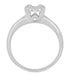 Side of Box Illusion Setting 1940's Mid Century Modern Box Illusion Ring Mounting in 10K 14K 18K White Gold for a 0.20 to 0.40 Carat Round Diamond - R849