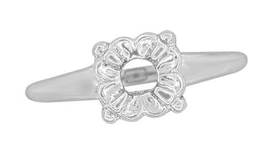 1940's Mid Century Modern Box Illusion Ring Setting in White Gold for a 0.20 to 0.50 Carat Round Diamond - alternate view