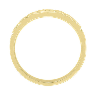 Jadan 1950's Vintage Design Gent's Diamond Wedding Band in Yellow Gold - alternate view