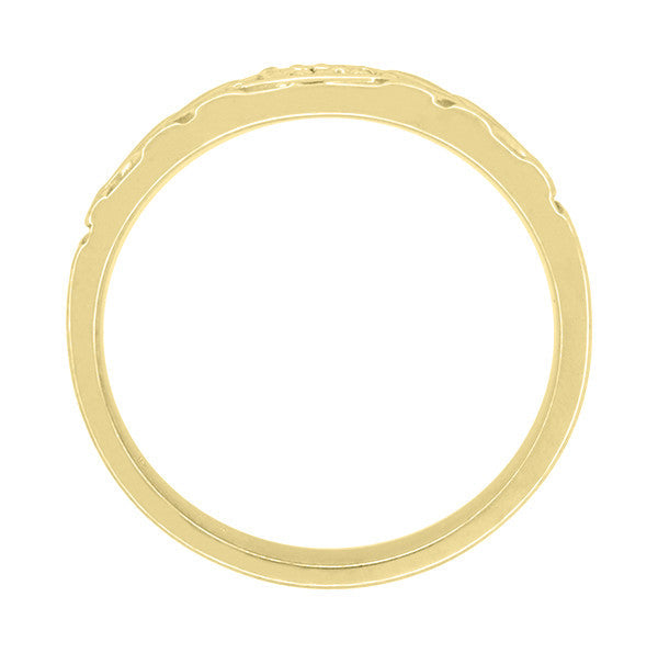 Jadan 1950's Vintage Design Gent's Diamond Wedding Band in Yellow Gold - Item: R852Y10-LC - Image: 2