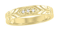Jadan 1950's Vintage Design Gent's Diamond Wedding Band in Yellow Gold