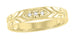 Jadan 1950's Vintage Design Gent's Diamond Wedding Band in Yellow Gold