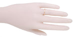 Art Deco Engraved Wheat Wedding Band in 14 Karat Rose ( Pink ) Gold
