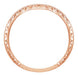 Art Deco Engraved Wheat Wedding Band in 14 Karat Rose ( Pink ) Gold