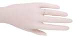 Art Deco Engraved Wheat Wedding Band in 18 Karat White Gold