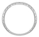 Art Deco Engraved Wheat Wedding Band in 18 Karat White Gold