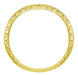 Art Deco Engraved Wheat Wedding Band in 18 Karat Yellow Gold