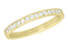 Art Deco Vintage Engraved Wheat Yellow Gold Diamond Wedding Band