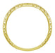 Yellow Gold 1920's Art Deco Engraved Wheat Wedding Band - 10K or 14K