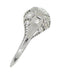 Art Deco Antique Diamond Filigree Engagement Ring in 18 Karat White Gold