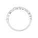Mid Century Modern Leaf Spray Sculptural Diamonds Wide Wedding Ring in 14 Karat White Gold