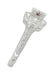 Madison Ruby and Diamonds Art Deco East to West Engagement Ring in White Gold