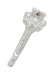Madison 1920's Vintage Inspired Ruby and Diamond Art Deco Platinum Engagement Ring
