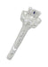 Lexington Art Deco Blue Sapphire and Diamonds Engagement Ring in White Gold