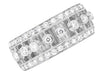 Galaxy of Diamonds Wide Anniversary Band in 18 Karat White Gold - Vintage Mid Century Design