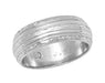ArtCarved Vintage Wedding Band in 14 Karat White Gold