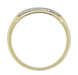 Retro Moderne Engraved Flowers Wedding Band in 14 Karat Yellow and White Gold