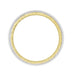 Two Tone 1930's Vintage Art Deco Wedding Band Ring with Scalloped Edges in Solid 14K Gold | Size 9