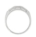 Side of 1950s Tapered Baguette Diamond Wedding Band in White Gold - R982