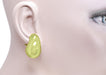 Retro Moderne Heavy Teardrop Clip Antique Earrings in 14 Karat Yellow Gold