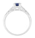 Antique 1920's Style Sapphire and Diamond Art Deco Engagement Ring in Platinum
