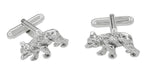 Bear Cufflinks in Sterling Silver