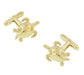Sea Turtle Cufflinks in Sterling Silver with Yellow Gold Finish