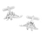 Stegosaurus Dinosaur Cufflinks in Sterling Silver