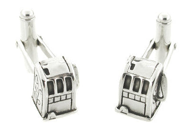 Small Old Time Slot Machine Cufflinks in Sterling Silver