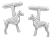 Boxer Dog Cufflinks in Sterling Silver