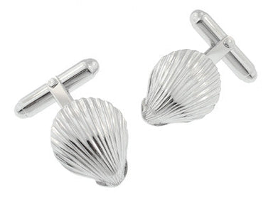 Sea Shell Cufflinks in Sterling Silver