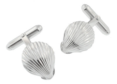 Sea Shell Cufflinks in Sterling Silver