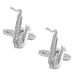 Solid Sterling Silver Saxophone Cufflinks - SCL168