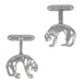 Panther Cufflinks in Sterling Silver with Ruby Eyes