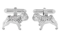 Pug Dog Cufflinks in Sterling Silver