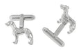 Bird Dog Cufflinks in Sterling Silver