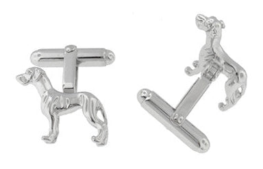 Bird Dog Cufflinks in Sterling Silver - alternate view