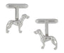 Bird Dog Cufflinks in Sterling Silver