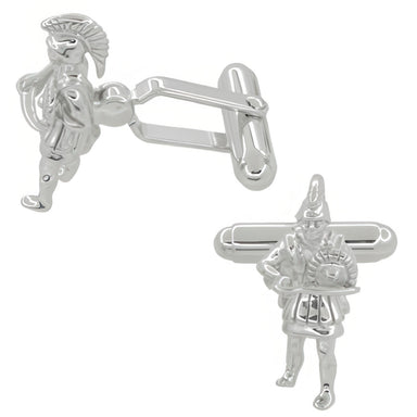 Greek Trojan Warrior  Cufflinks in Solid Sterling Silver - SCL205