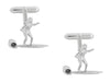 Surfer Cufflinks in Sterling Silver