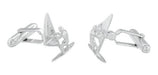 Wind Surfer Cufflinks in Sterling Silver