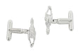 Rubber Chicken Cufflinks in Sterling Silver