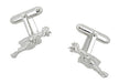 Rubber Chicken Cufflinks in Sterling Silver